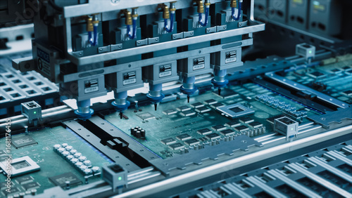 Bild auf Leinwand Robotic Nanofabrication Systems Achieve Ultra-High Throughput by Combining Photonic Lithography, Advanced Interconnect Technologies, and 3D Integration for Semiconductor Manufacturing Ecosystems