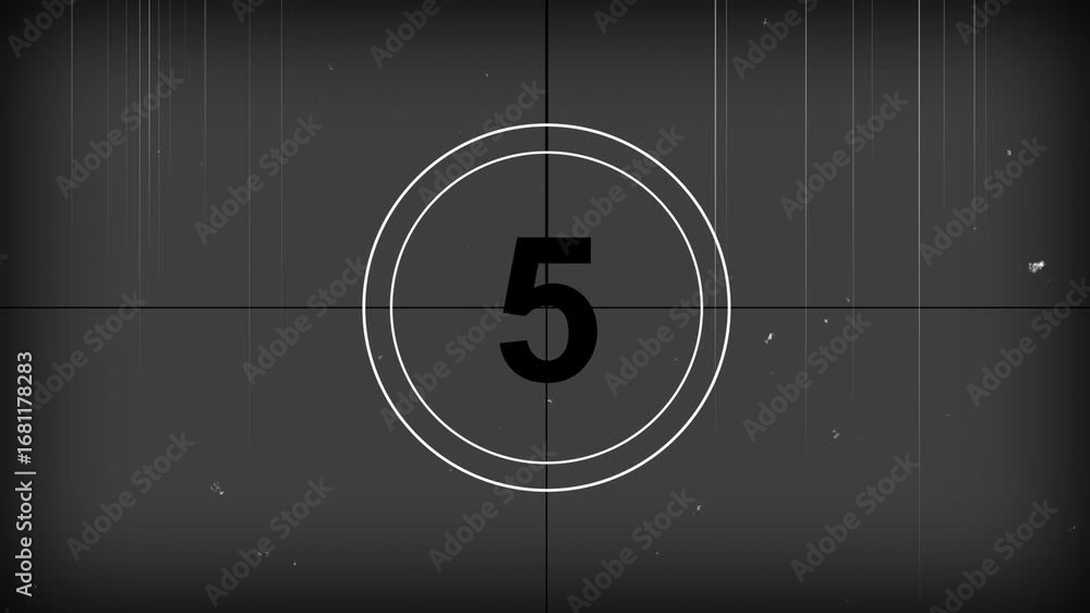 10 seconds realistic vintage old movie countdown intro animation - sepia toned with film shake and dust and scratches. Countdown movie from 10 to 0 number