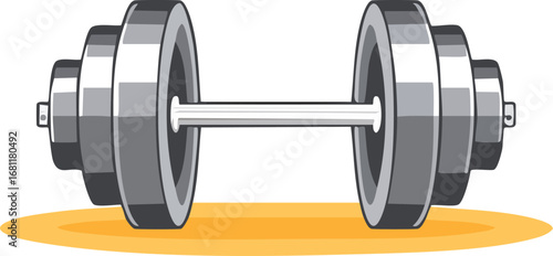 A dumbbell vector icon. A symbol for fitness, sport, and the gym. An illustration of weight training equipment for a healthy lifestyle and exercise. Generative AI