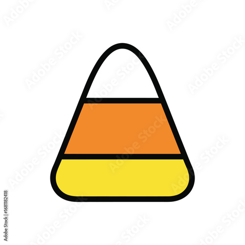 A piece of candy corn for halloween season