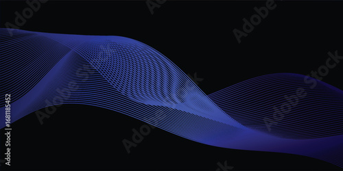 Abstract minimal harmony artwork with smooth futuristic swirl