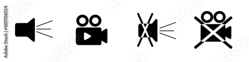sound icon, flat symbol, minimal design