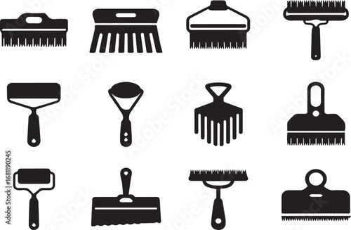 Scraper silhouette set