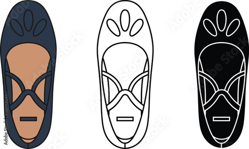Find comfortable women jelly shoes vector illustration set