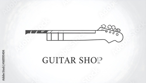 Simple line drawing of a guitar neck