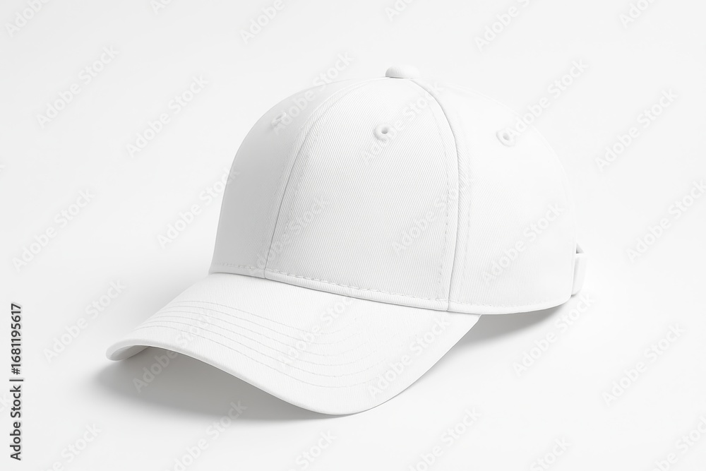Fototapeta premium Premium baseball cap template in classic white with professional product photography styling