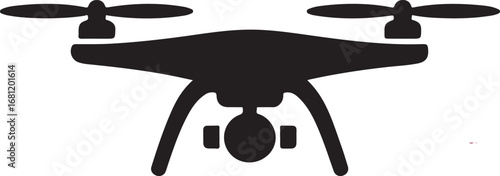 Drone icon vector solid logo illustration. Flat and line style for graphic design