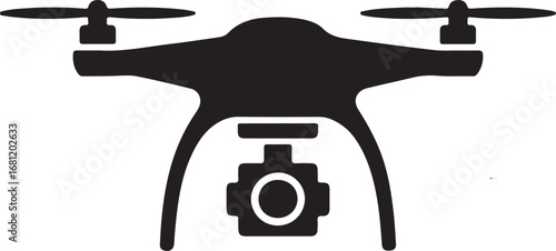 Drone icon vector solid logo illustration. Flat and line style for graphic design