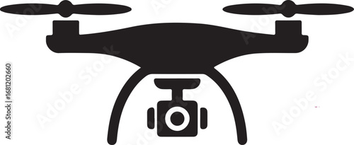 Drone icon vector solid logo illustration. Flat and line style for graphic design