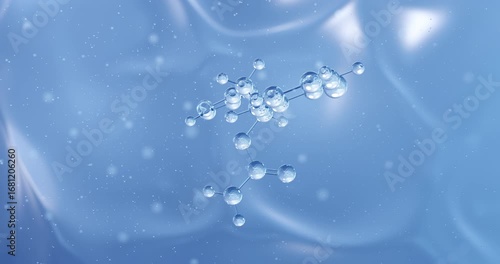 Wallpaper Mural Cenobamate rotating molecular structure, 3d model of anticonvulsant drug
 Torontodigital.ca