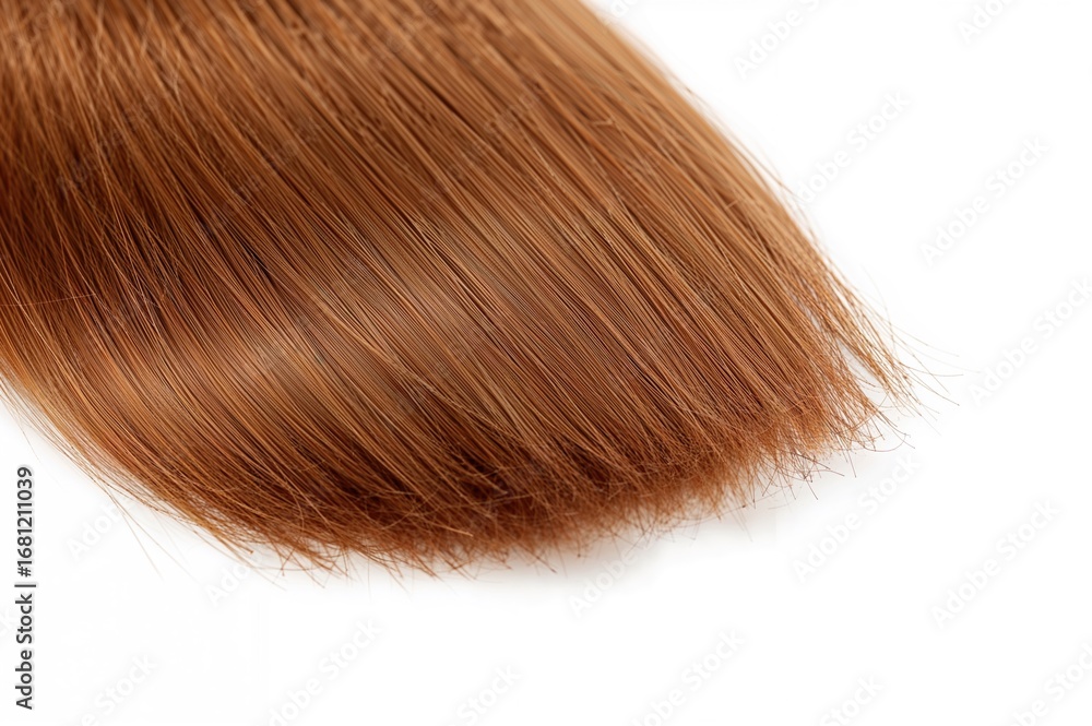 Fototapeta premium Red Hair Tips Against a White Backdrop