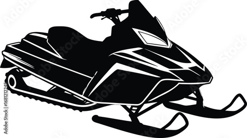 winter snow machine vehicle vector art
