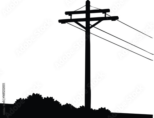 telecommunication pole wire vector design
