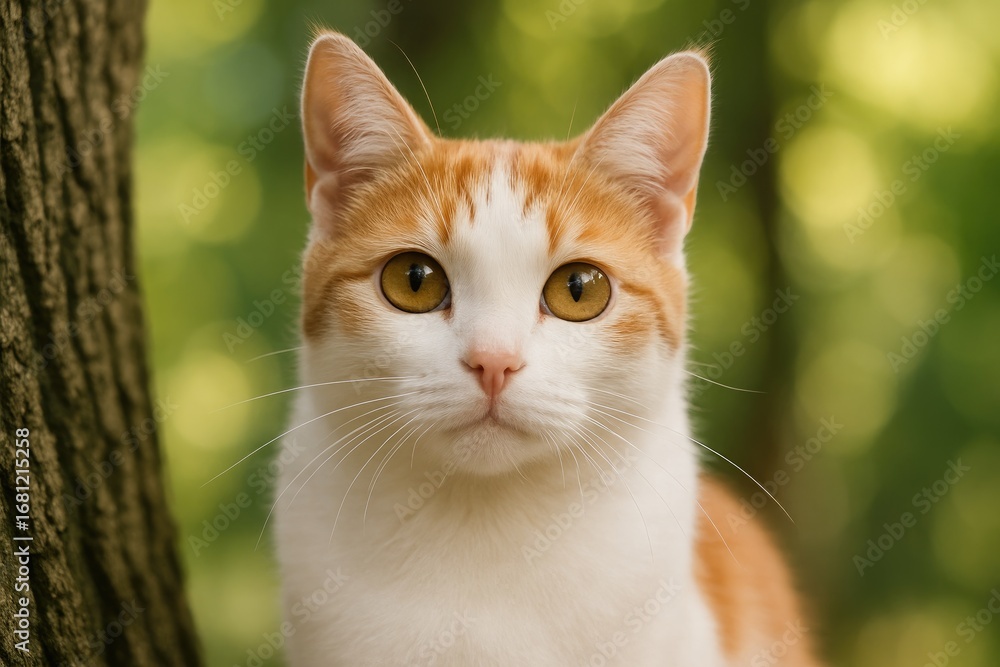 Obraz premium Close-up image capturing a cat's features