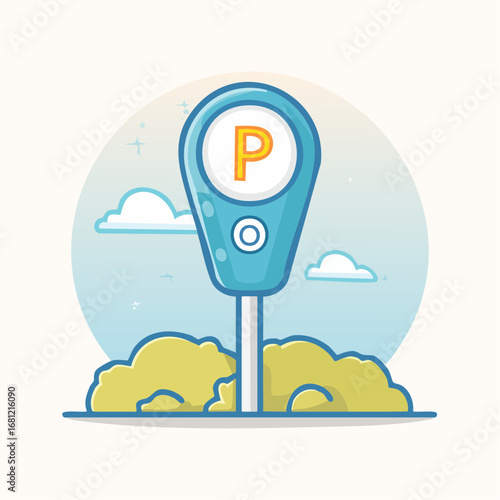 Cartoon Parking Meter Illustration