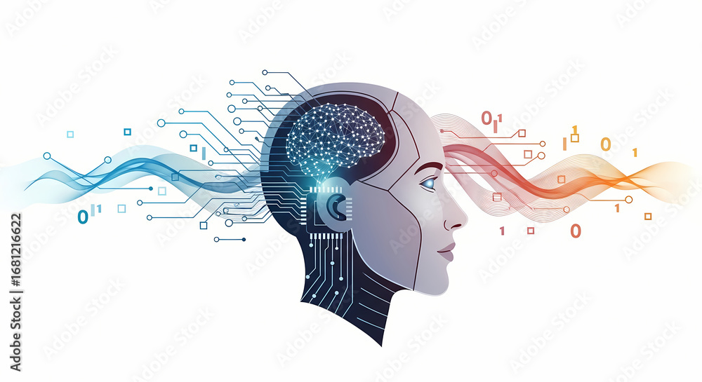 Obraz premium Artificial Intelligence Technology Vector Concept