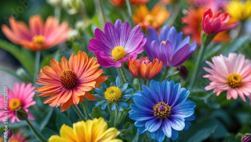 Wallpaper Mural Close-up of a stunning, multicolored summer blossom in the garden Torontodigital.ca