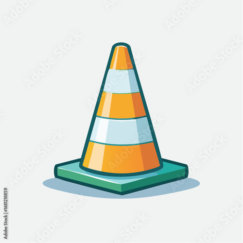 Orange And White Traffic Cone Illustration