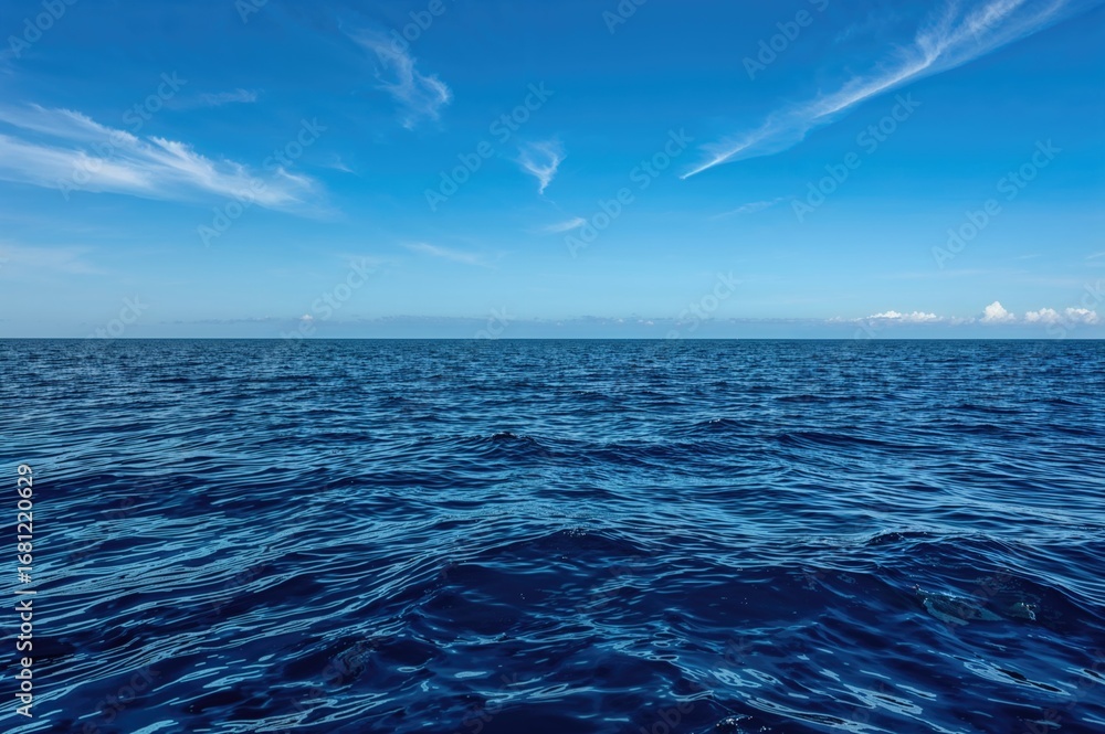 Fototapeta premium The line where the ocean meets the sky