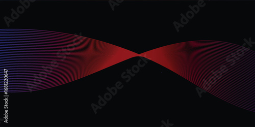 Abstract swirling perspective with smooth dimensional wave motion