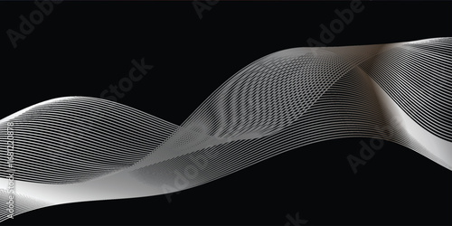 Abstract modern wave background with smooth dimensional depth