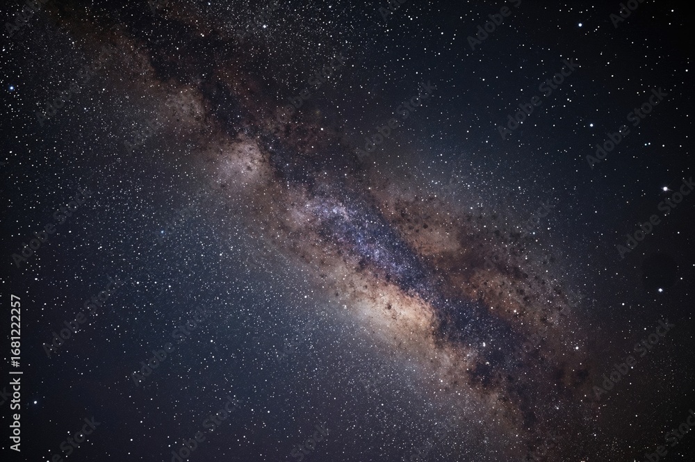 Fototapeta premium The cosmos at night with stars and the galaxy