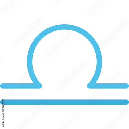 Blue Libra Zodiac Sign Icon
