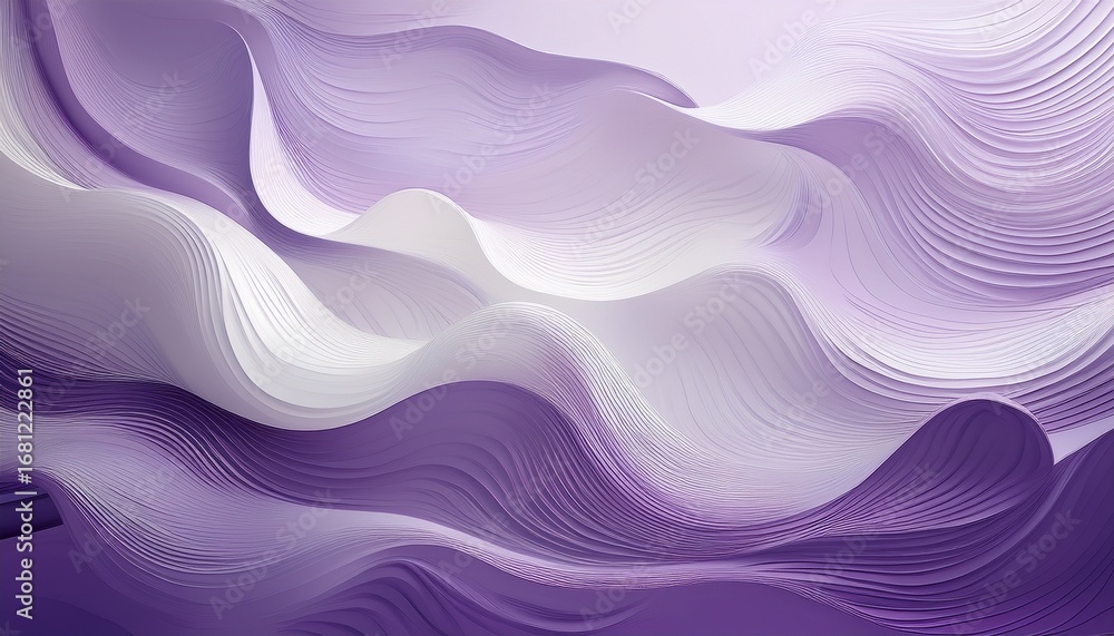 Fototapeta premium gradient background from soft lavender to white waves colors background