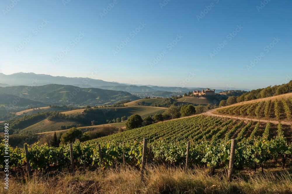 Fototapeta premium Vast Landscape of a Renowned Wine Region