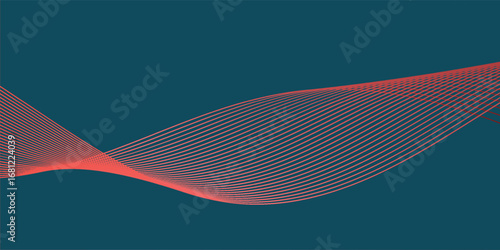 Abstract dynamic perspective with smooth flowing wave design