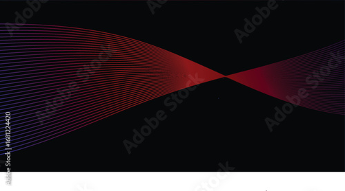 Minimal abstract fluid artwork with elegant gradient form