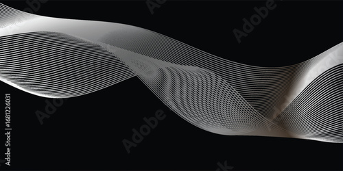 Artistic abstract pattern with smooth gradient flow and depth
