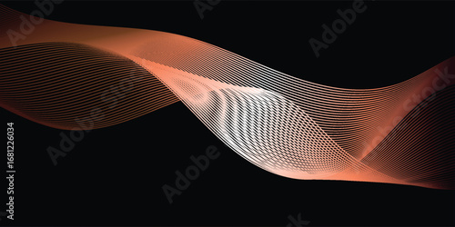Artistic abstract pattern with smooth gradient flow and depth