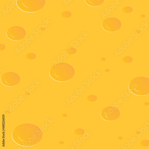 Seamless vector background texture of cheese. Yellow cheese pattern