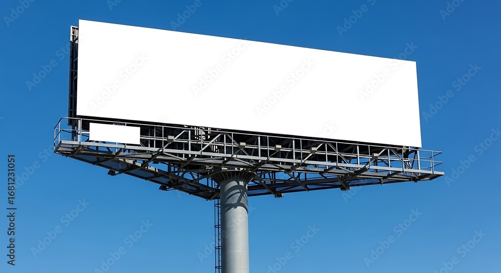 Obraz premium Billboard blank on a highway for advertisement, spring sunny day
