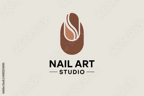 Modern nail salon logo design with vibrant color options
