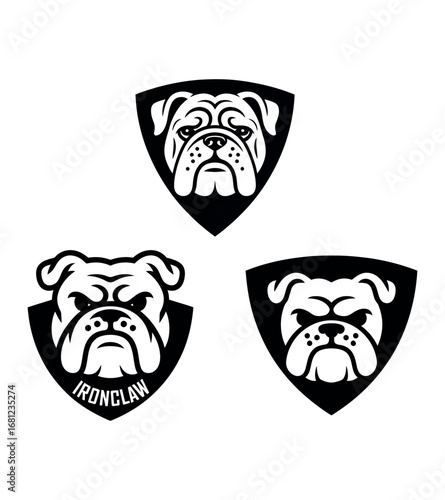 Dog  head tattoo vector