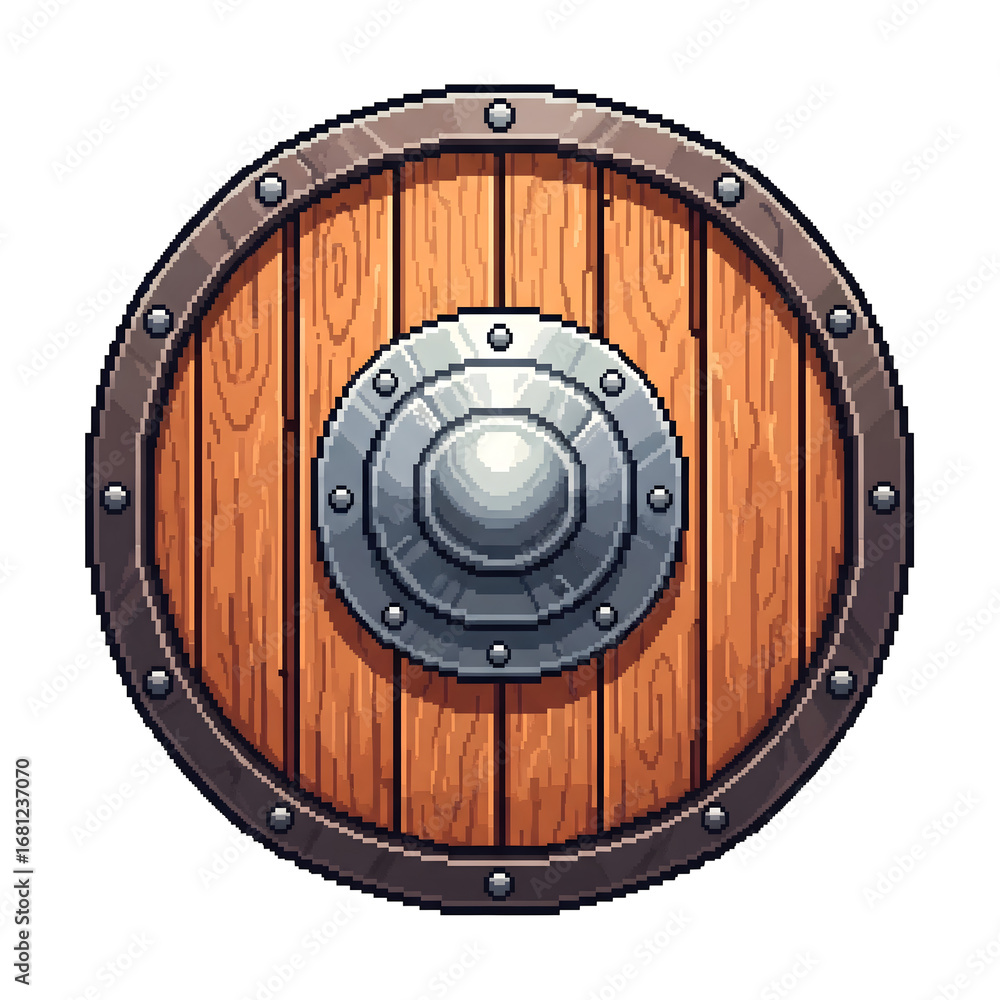 Obraz premium Pixel Art Shield