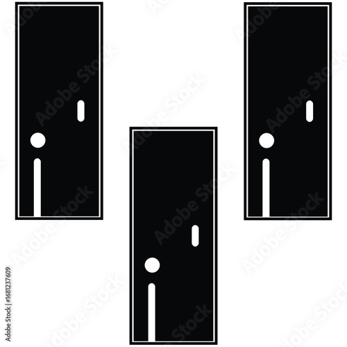 Door Icon Vector for Architecture and Interior Design