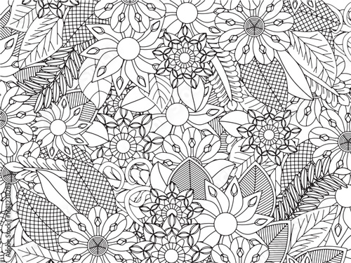 Flower coloring for relaxation for adults and kids and kdp 