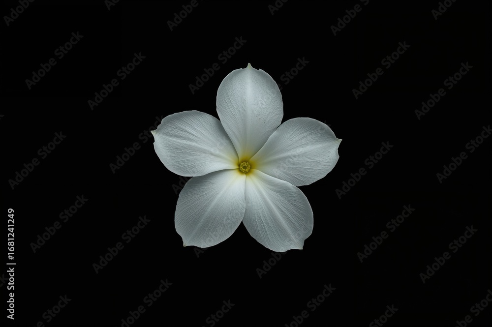 Fototapeta premium Light-colored bloom against a black background