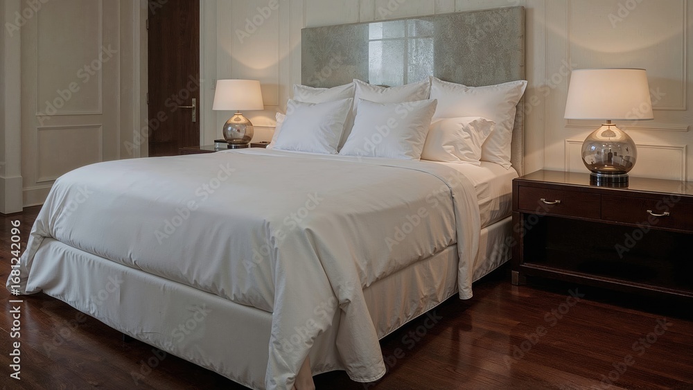 custom made wallpaper toronto digitalWhite accent pillows and cozy blankets arranged on the bed in the sleeping area