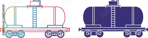 Tank car vector illustration train wagon transport railroad design