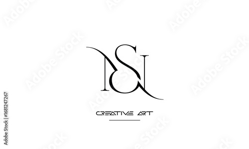 NS, SN, N, S abstract letters logo monogram