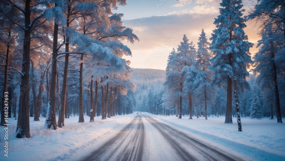 Obraz premium Chilly Wilderness of the Siberian Taiga