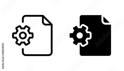 Settings file icon stock illustration