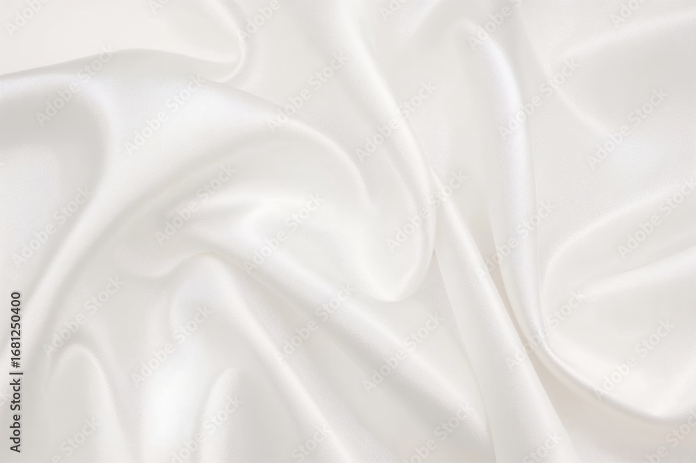 Fototapeta premium Background of white silk cloth with space for text