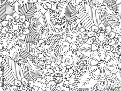 Flower coloring for relaxation for adults and kids and kdp 