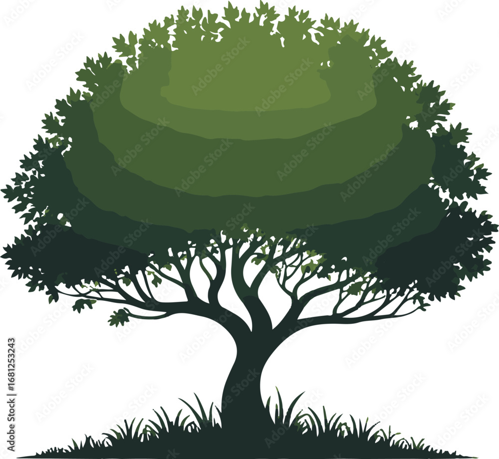 Obraz premium simple flat style tree design