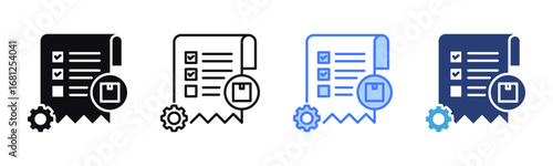 Bill Of Materials icon sheet multiple style collection